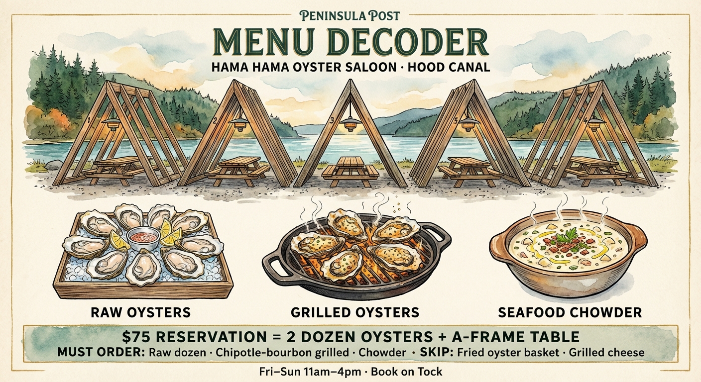 Menu Decoder: Hama Hama Oyster Saloon on Hood Canal - what to order, what to skip, and how to get there