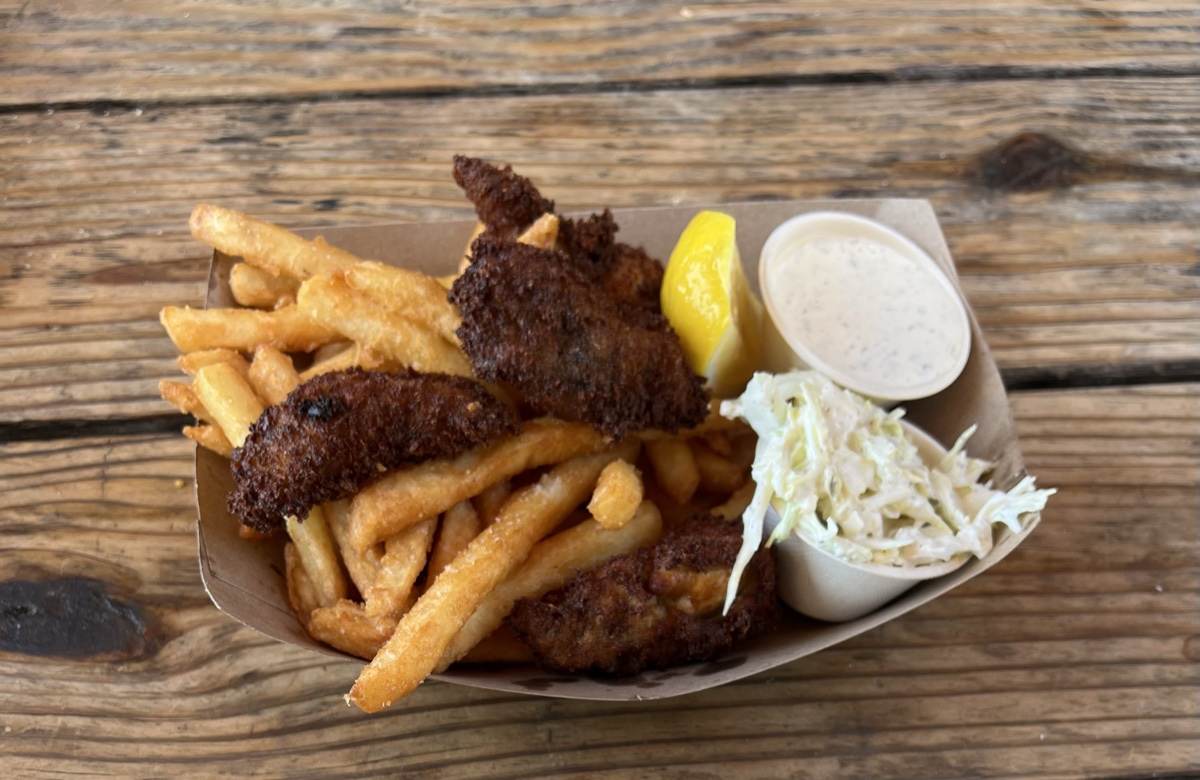 Fried oyster basket at Hama Hama Oyster Saloon